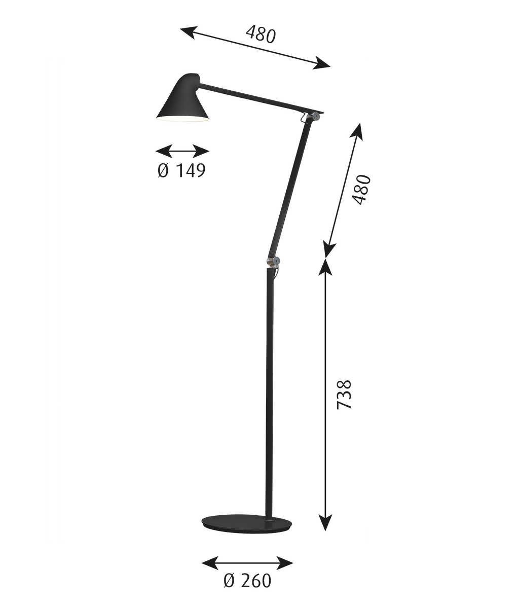 Louis Poulsen NJP Stehleuchte LED