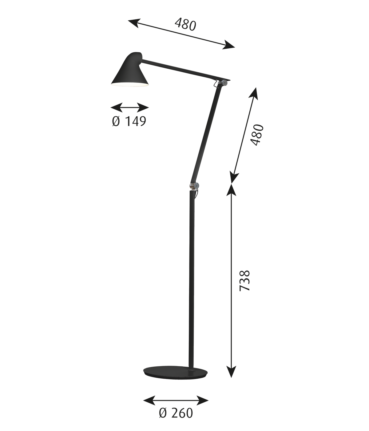 Louis Poulsen NJP Stehleuchte LED