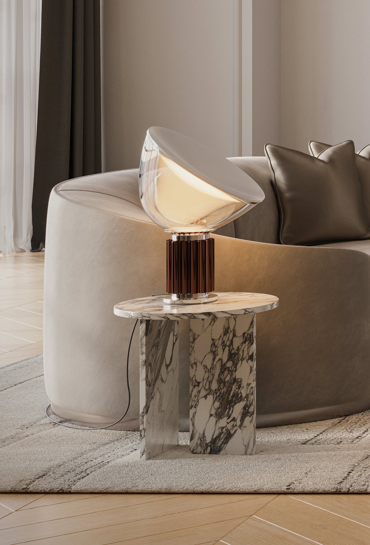 Taccia Tischleuchte, small fra Flos