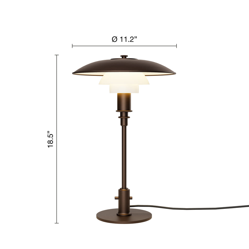 PH 3/2 Tischleuchte, Aged Brass fra Louis Poulsen