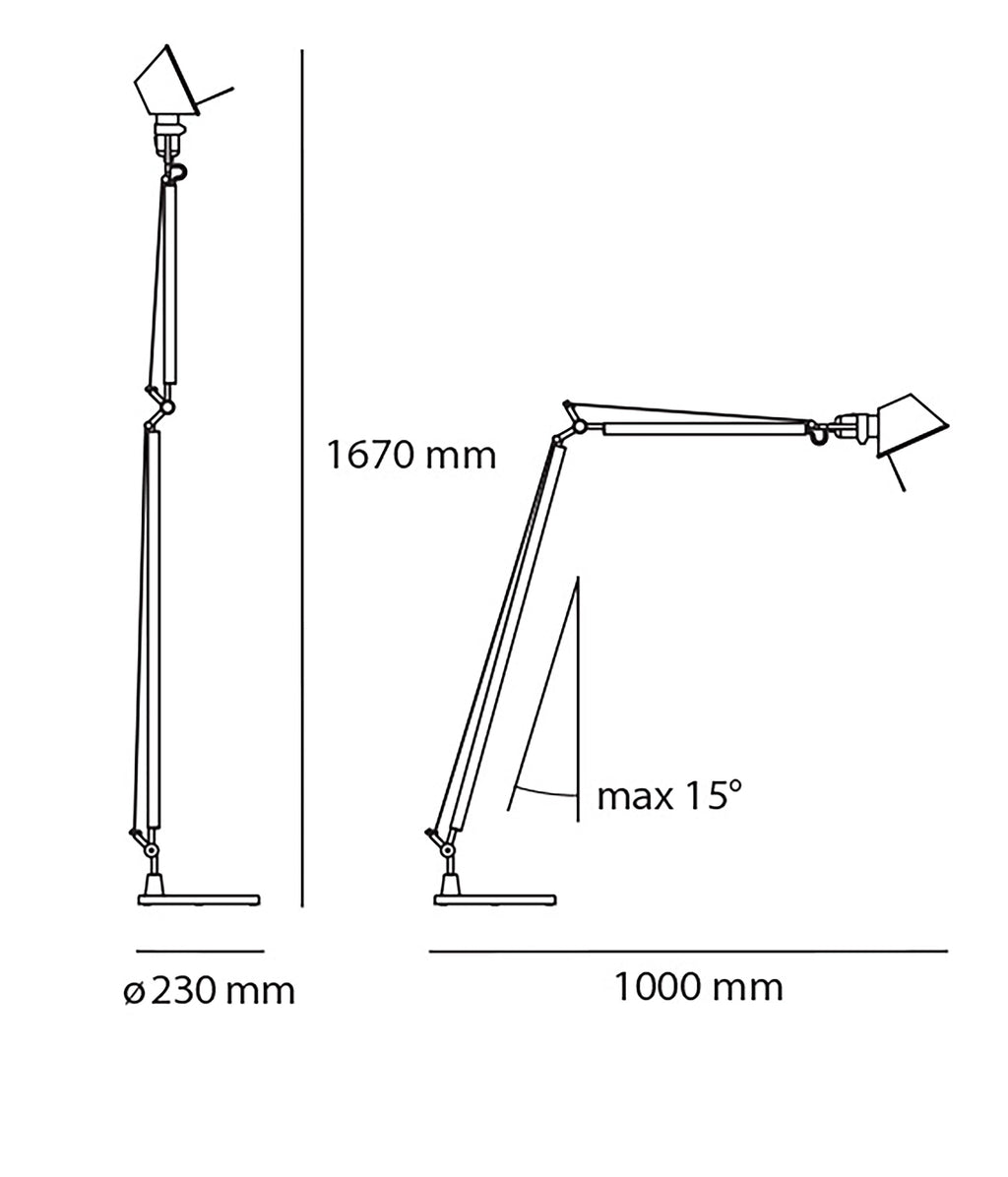 Artemide Tolomeo Reading LED Floor Stehleuchte